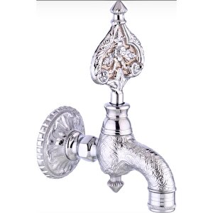 İşlemeli Perlatörlü Duvar Tipi Hamam Kurna Osmanlı Musluğu Krom