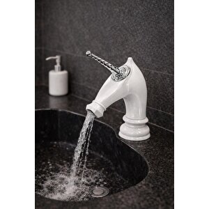 Unicorn Beyaz Lavabo Bataryası Modern Şık Tasarım