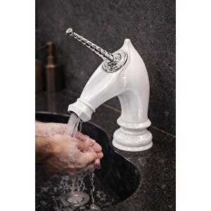 Unicorn Beyaz Lavabo Bataryası Modern Şık Tasarım