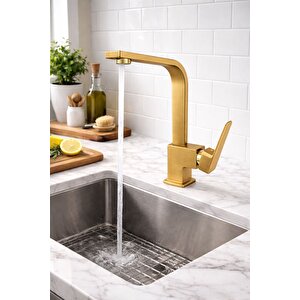 Kare L Kollu Lüx Lavabo Bataryası