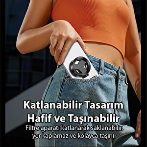 Ally Magsafe Uyumlu Manyetik 52mm Cpl Polarize Telefon Kamera Lens Filtresi (yansıma Önleyici), Siyah Siyah