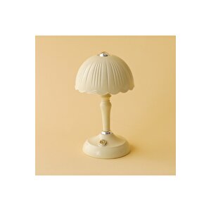 Retro Pilili Mini Masa Lambası - Pilli Led Gece Lambası Sarı Sarı