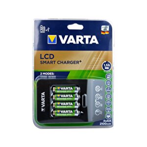 Varta 57684101441 Lcd Smart Pil Şarj Cihazı 4x2100 Mah Pilli