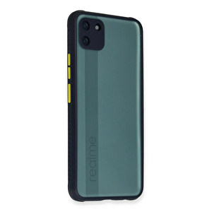 Evimdeyokyok Realme C11 Kılıf Miami Şeffaf Silikon - Lacivert