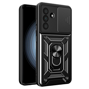 Evimdeyokyok Samsung Galaxy A37 5g Pars Lens Yüzüklü Silikon - Siyah