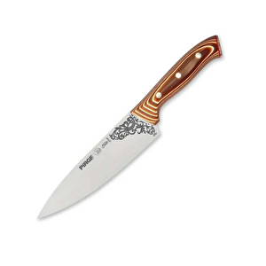 Evimdeyokyok 32160 Elite Şef Bıçağı 19 Cm - Perçinli Kahverengi Kompozit Sap T20