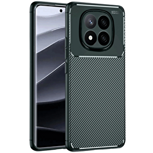 Evimdeyokyok Xiaomi Redmi Note 14 Pro 5g Kılıf Auto Focus Karbon Kapak - Koyu Yeşil