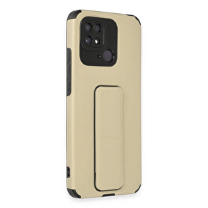 Evimdeyokyok Xiaomi Redmi 10c Kılıf Mega Standlı Silikon - Gold