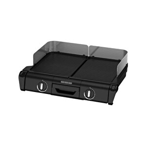 Family Grill 2400 Watt Termostatli 2 Pi̇şi̇rme Yüzeyli̇ İç Diş Mekan Izgarasi