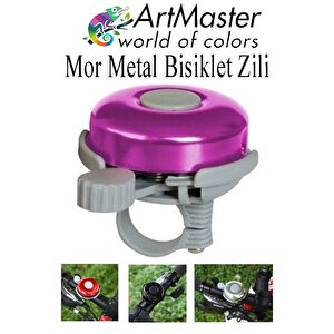 Mor Metal Bisiklet Zili 1 Adet Scooter Zili Denge Zili Alümünyum Bisiklet Zili Bisiklet Süsü Korna Aksesuar
