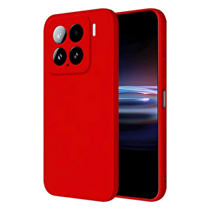 Evimdeyokyok Xiaomi Mi 15 Kılıf Nano İçi Kadife Silikon - Kırmızı