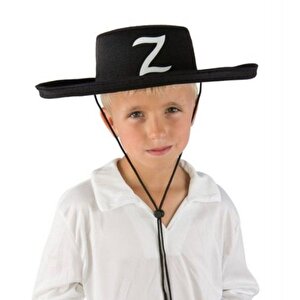 Evimdeyokyok Z Logolu Çocuk Boy Bağcıklı Zorro Şapkası T20
