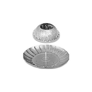 Paslanmaz Çelik Katlanabilir Buharda Pişirme Aparatı (19-29 Cm)