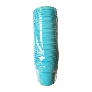 Omeyva Renkli Sert Mika Plastik Kristal Bardak - Turkuaz - 6 Oz / 180 Cc - 250 Adet