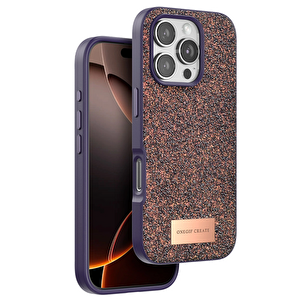 Evimdeyokyok Onegif Apple İphone 16 Pro Bright Simli Kapak - Derin Mor