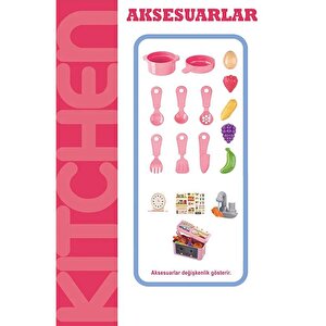 Oyuncak Mini Mutfak Seti Pembe 2560