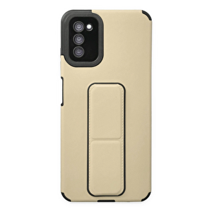 Evimdeyokyok Samsung Galaxy A03s Kılıf Mega Standlı Silikon - Gold