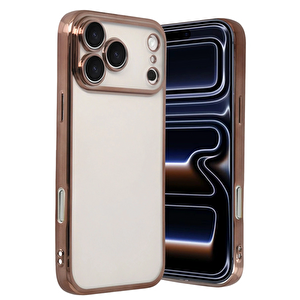 Evimdeyokyok Apple İphone 17 Pro Max Razer Lensli Silikon - Çöl Titanyum