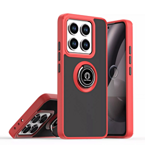 Evimdeyokyok Xiaomi Mi 15 Pro Kılıf Montreal Yüzüklü Silikon Kapak - Kırmızı