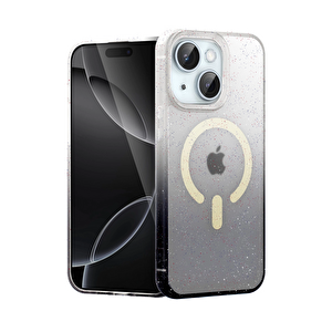 Evimdeyokyok Apple İphone 15 Plus Pummel Shiny Magsafe Kapak - Siyah