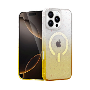 Evimdeyokyok Apple İphone 16 Pro Pummel Shiny Magsafe Kapak - Gold