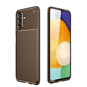 Evimdeyokyok Samsung Galaxy A36 Kılıf Auto Focus Karbon Kapak - Kahverengi
