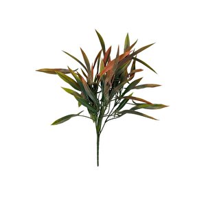 Yapay Çiçek Bambu Grass Turuncu 40cm Demet Garnitür Aradal Dekoratif Yapay Bitki