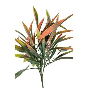 Yapay Çiçek Bambu Grass Turuncu 40cm Demet Garnitür Aradal Dekoratif Yapay Bitki