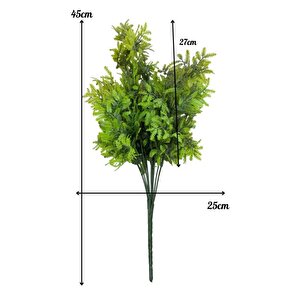 Yapay Çiçek Mimoza Yapraklı 45cm Demet Garnitür Yeşi̇l Aradal Dekoratif Yapay Bitki
