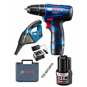 Gsr 120 Li 2 Ah Tek Akülü Vidalama + Bosch Gas 12 Şarjlı Araç Süpürgesi̇