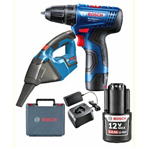 Gsr 120 Li 3 Ah Tek Akülü Vidalama + Bosch Gas 12 Şarjlı Araç Süpürgesi̇