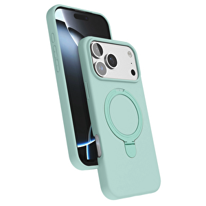 Evimdeyokyok Apple İphone 17 Pro Max Regal Magsafe Standlı Kapak - Su Yeşili