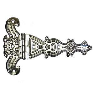 Dekoratif, Sac Tek Kuyruklu Menteşe - 69x102 Mm, Büyük, Nikel, 1 Adet T20
