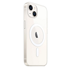 Evimdeyokyok Apple İphone 15 Plus Kılıf Magneticsafe Şeffaf Silikon - Şeffaf