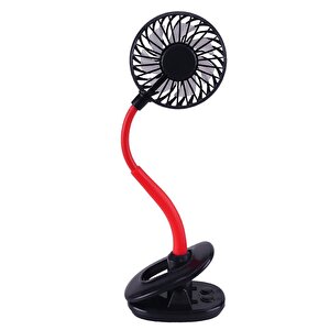 Evimdeyokyok Portatif Işıklı Mini Klipsli Fan T20
