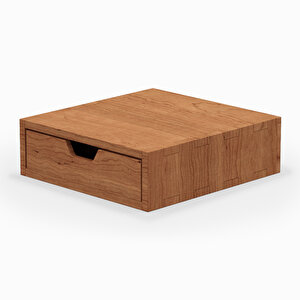 Desna Tek Katlı Tek Çekmeceli Dolap - Kiraz | 18 Cm X 19 Cm X 5.8 Cm | Woodsaka