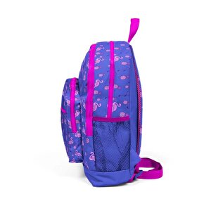 Kids Lacivert Pembe Flamingo Desenli Okul Çantası 23112