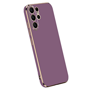 Evimdeyokyok Samsung Galaxy S24 Ultra Kılıf Volet Silikon - Mor