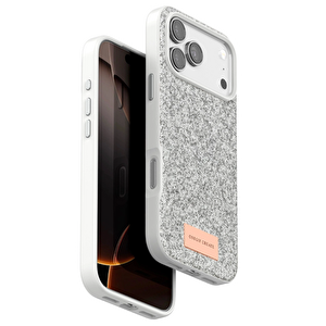 Evimdeyokyok Onegif Apple İphone 17 Pro Bright Simli Kapak - Beyaz