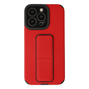 Evimdeyokyok Apple İphone 13 Pro Kılıf Mega Standlı Silikon - Kırmızı