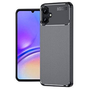 Evimdeyokyok Samsung Galaxy A06 Kılıf Auto Focus Karbon Kapak - Siyah