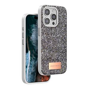 Evimdeyokyok Onegif Apple İphone 14 Pro Bright Simli Kapak - Gümüş