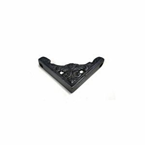 Antika Tarz Dekoratif Pirinç Köşe Süsü - 58x58 Mm, Oksit T20
