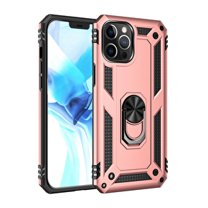 Evimdeyokyok Apple İphone 12 Pro Max Kılıf Sofya Yüzüklü Silikon Kapak - Rose
