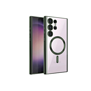Evimdeyokyok Samsung Galaxy S24 Ultra Kılıf Kross Magneticsafe Kapak - Koyu Yeşil