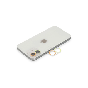 Evimdeyokyok Apple İphone 12 Mini Renkli Kamera Lens Koruma Cam - Sarı-turuncu T20