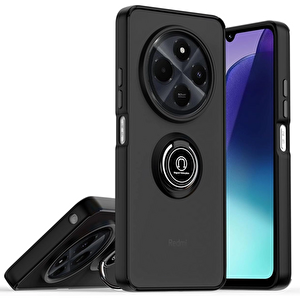 Evimdeyokyok Realme C75 4g Kılıf Montreal Yüzüklü Silikon Kapak - Siyah