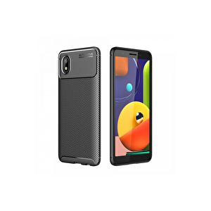 Evimdeyokyok Samsung Galaxy A01 Core Kılıf Auto Focus Karbon Kapak - Siyah