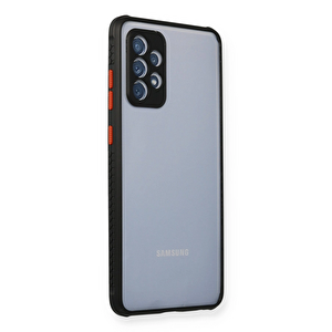 Evimdeyokyok Samsung Galaxy A72 Kılıf Miami Şeffaf Silikon - Siyah