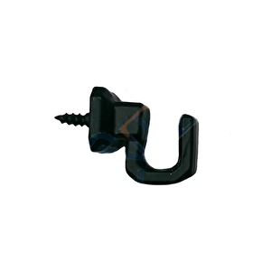 Vidalı Kanca, Askı Küçük - 15x18mm, Siyah - 100 Adet T20